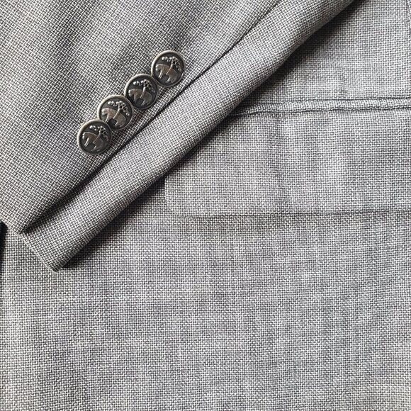 Brooks Brothers Explorer Gray Regent Fit Blazer 48R Golden Fleece Buttons - Picture 1 of 12